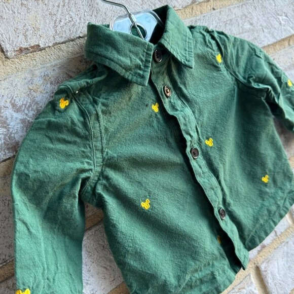 Disney Baby Long Sleeve Button Down Collared Shirt Boy's Size 3-6M. - Picture 5 of 6